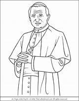 Coloring John Pope Paul Ii Saint Francis Drawing St Pages Neumann Color Thecatholickid Catholic Saints Printable Book Children Getcolorings Feastday sketch template