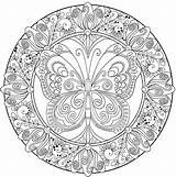 Coloring Mandala Pages Meditation Printable Adult Butterfly Color Book Mandalas Designs Printables Print Welcome Dover Publications Colouring Mandelas Books Haven sketch template