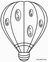 Air Balloon Hot Coloring Pages Printable Template Kids Basket Cool2bkids Print sketch template