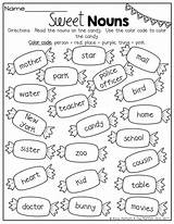 Coloring Verbs Action Preschool Nouns Worksheet Color Proper Template Noun Activity sketch template