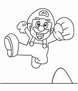 Coloring Mario Super Pages Bros Printables Boys Jump Yoshi Green sketch template