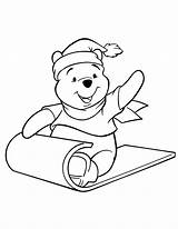 Pooh Coloring Winnie Pages Christmas sketch template