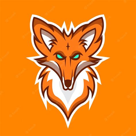 premium vector angry fox logo scary fox mascot logo illustration