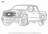 Ford Truck Draw 150 Step Drawing Trucks Raptor Drawings Car sketch template