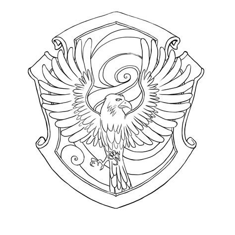 ravenclaw house crest coloring pages coloring pages