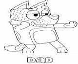 Coloring Pages Bluey Bandit Dad Printable sketch template