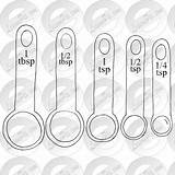 Measuring Spoons Outline Clipart Watermark Register Remove Login Drawings Lessonpix sketch template