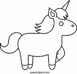 Unicorn Coloring Pages Easy Simple Cute Drawing Clipart Outline Line Head Clip Transparent Unicorns Printable Emoji Template Disney Color Drawings sketch template