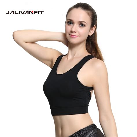 shockproof vest yoga sports bra high support pad cropped brassiere
