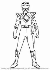 Ranger Rangers Power Drawing Green Draw Coloring Pages Step Mighty Morphin Drawings Easy Cartoon Sketch Verde Drawingtutorials101 Dino Getdrawings Spd sketch template