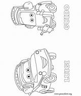 Coloring Cars Pages Luigi Guido Colouring Movie Disney Characters Colorir Fun Para Library Clipart sketch template