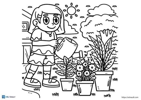 printable plant coloring pages esl vault