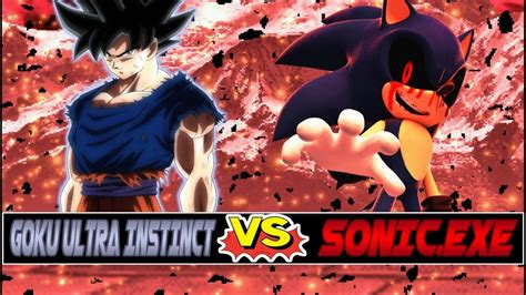 M U G E N Battles Goku Ultra Instinct Vs Sonic Exe