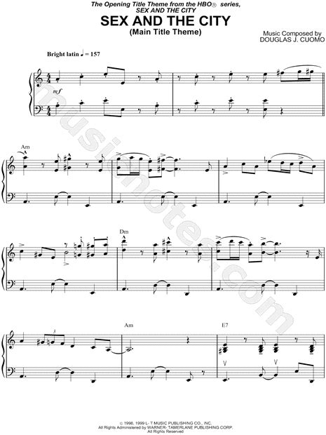 sex and the city from sex and the city sheet music