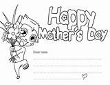 Coloring Mothers Happy Printable Mother Pages Print Card Greeting Color Kids Mom Clipart Cards Colouring Valentines Preschoolers Soccer Find Site sketch template