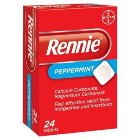 rennie peppermint mgmg chewable tablets healthwise