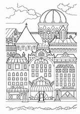 Coloring Pages Towns Stress Town Nice Adult Digital Little Book sketch template