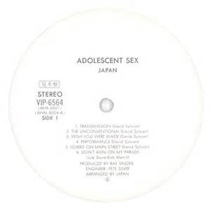Japan Adolescent Sex Japanese Promo Vinyl Lp Album Lp