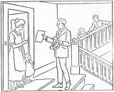 Coloring Door Mormon 1923 Missionary Activities July History Book Elders Go Pray sketch template
