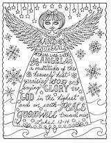 Kerst Volwassen Engelen Scripture Bible Sheets Kleuren sketch template
