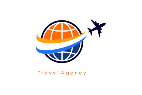travel agency logo template illustrator templates creative market