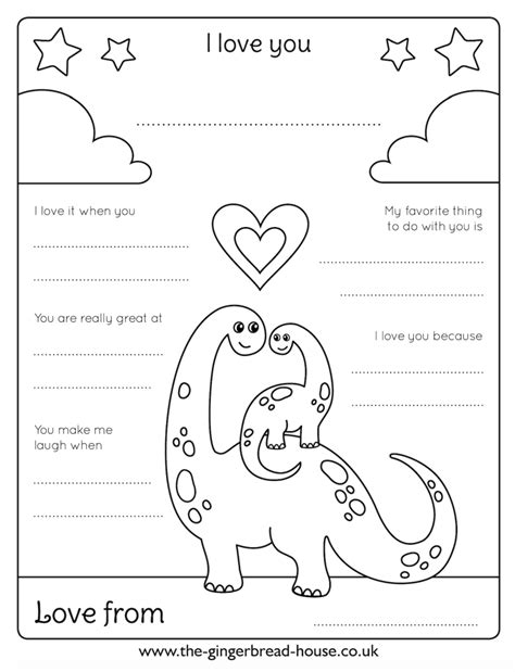 fathers day colouring sheet  printable  gingerbread house