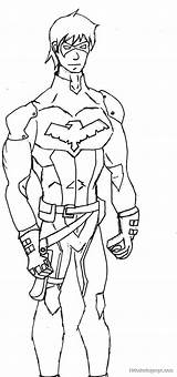 Nightwing Justice Young Coloring Pages Color Print Brilliant Drawing Deviantart Getcolorings Drawings Line Getdrawings Search sketch template