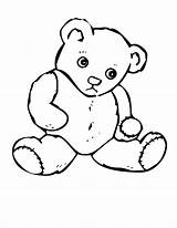 Bear Teddy Coloring Pages Printable Kids sketch template