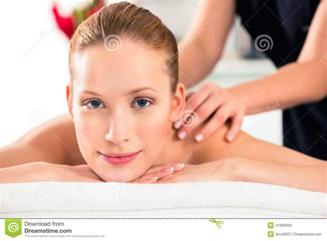 Woman Having Wellness Massage In Spa Stock Image Image