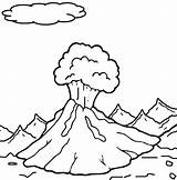 Volcano sketch template