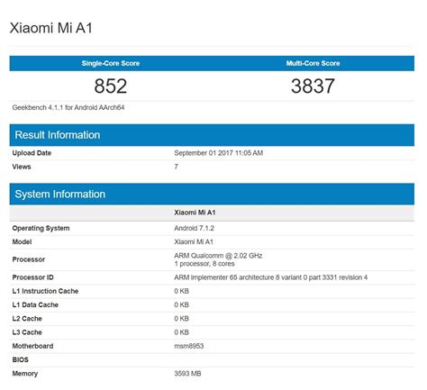 xiaomi mi  spotted  geekbench  android  nougat snapdragon  soc  gb  ram