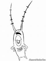 Plankton Mewarnai Spongebob Squarepants Tokoh Dibawah Koleksi Kartun Telah Sebelumnya Melengkapi sketch template