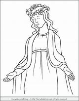 Mary Coloring Catholic Pages Crowning Queen Mother Jesus Kids Clipart Virgin Color Kid Children Saint Saints Printable Colouring Sheets Print sketch template