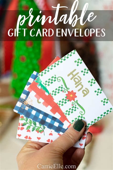 hand holding  cards   words printable gift card envelopes