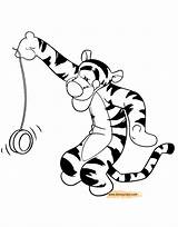 Tigger Coloring Pages Playing Disneyclips Yo Funstuff sketch template