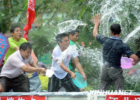 water splashing festival celebrated in yunnan cn