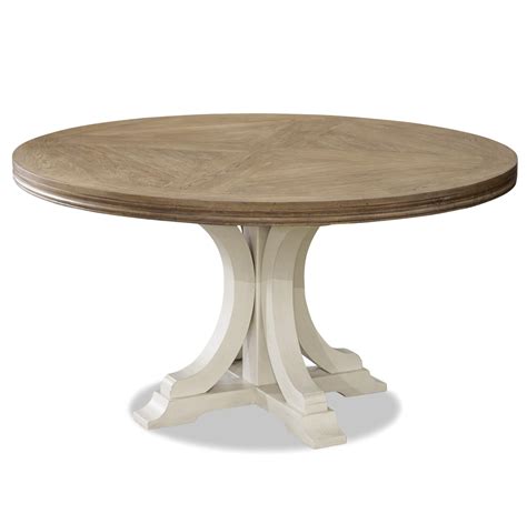 french modern white wood pedestal  dining table  zin home