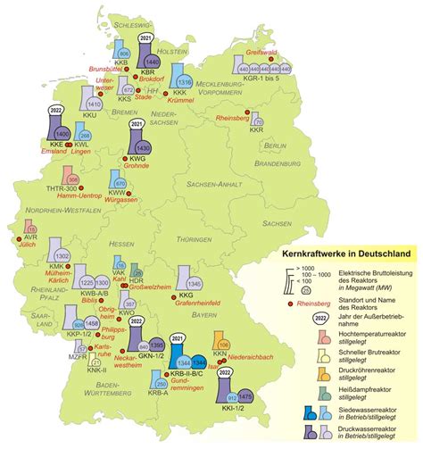 deutschlandkarte mit steckbriefen der deutschen akws bund ev