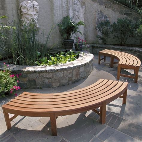 curved outdoor bench foter