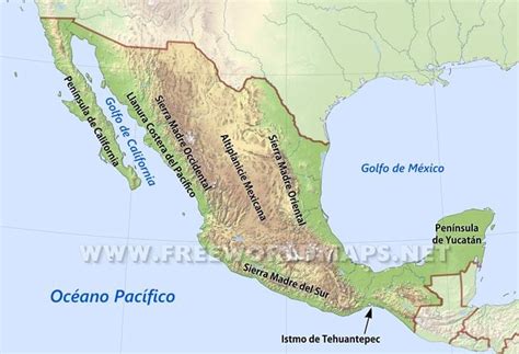 mapas de mexico freeworldmapsnet