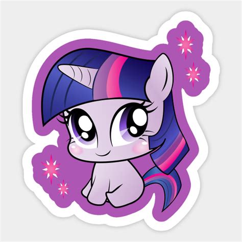 twilight sparkle chibi   pony sticker teepublic