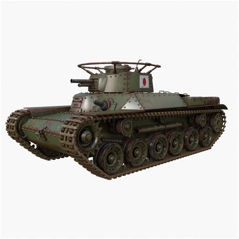 Type 97 Tank Free 3d Model 3ds Tga Free3d
