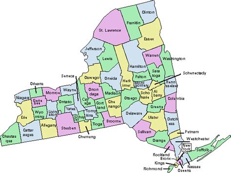 york counties selection list