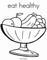 Coloring Eat Healthy Fruit Bowl Spirit Twisty Noodle Fruits Holy sketch template