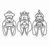 Wise Men Three Coloring Coloringcrew Pages Christmas Parties Tres Magos Reyes Los Gifts sketch template