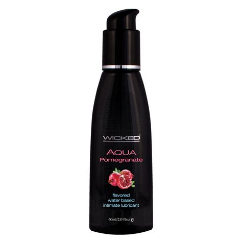 wicked aqua pomegranate flavored lubricant 120ml naughty