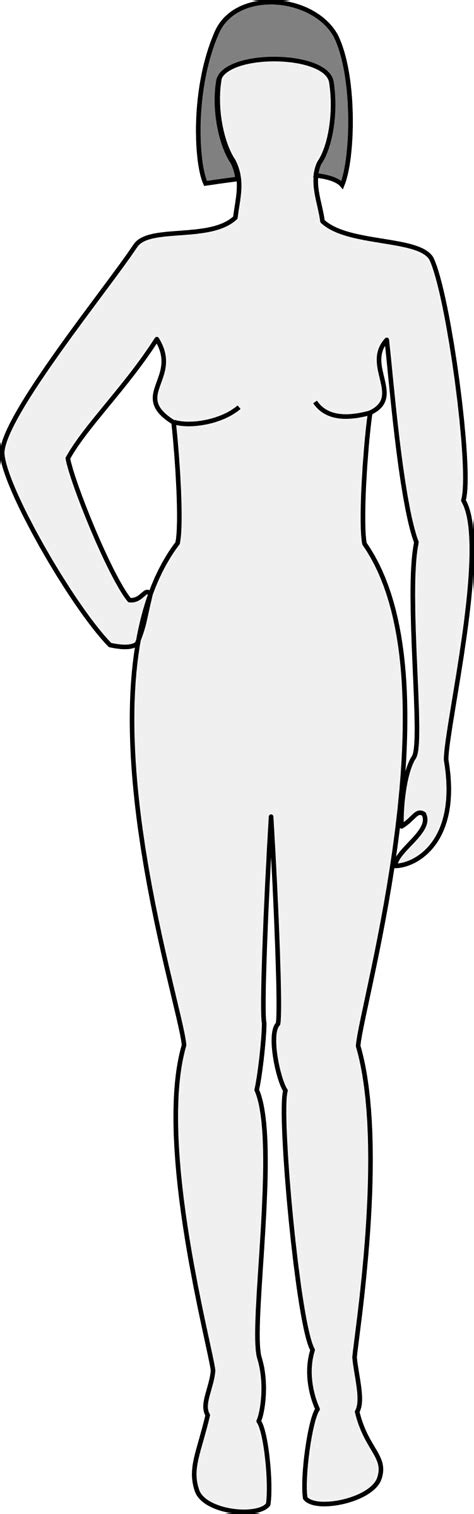clipart female body silhouette front