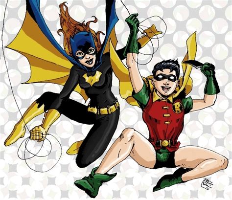 Robin And Batgirl Barbara Gordon And Dick Grayson Fan Art