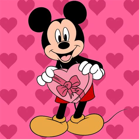 mickey   box  heart chocolates  share  minnie  valentines