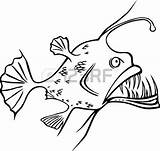 Scary Fish Getdrawings Drawing Deep sketch template